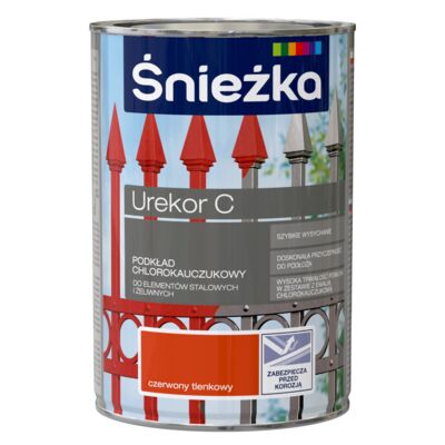 Farba podkładowa chlorokauczukowa Urekor C czerwony tlenkowy 1 l Śnieżka