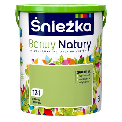 Farba lateksowa Barwy Natury zielona herbata 131 5 l Śnieżka