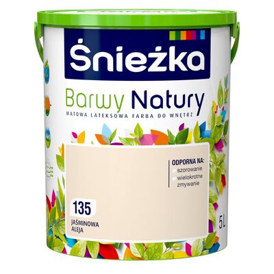 Farba lateksowa Barwy Natury jaśminowa aleja 135 5 l Śnieżka