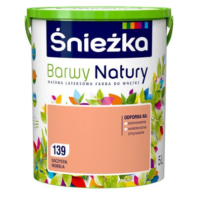 Farba lateksowa Barwy Natury soczysta morela 139 5 l Śnieżka