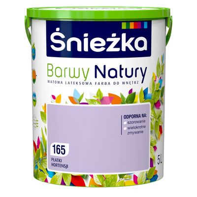 Farba lateksowa Barwy Natury płatki hortensji 165 5 l Śnieżka