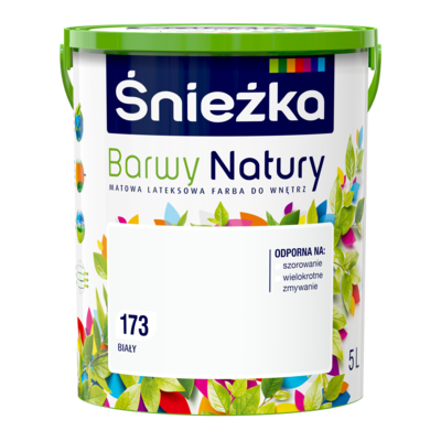 Farba lateksowa Barwy Natury biały 173 5 l Śnieżka