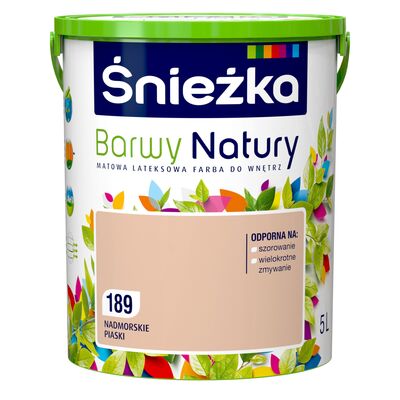 Farba lateksowa Barwy Natury nadmorskie piaski 189 5 l Śnieżka