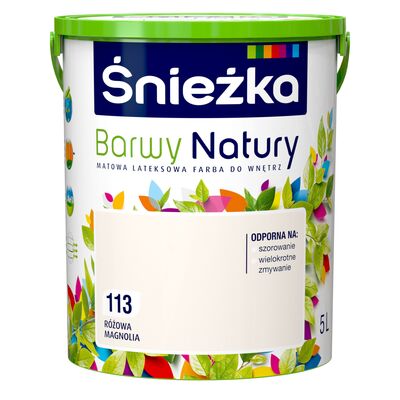 Farba lateksowa Barwy Natury różowa magnolia 113 5 l Śnieżka