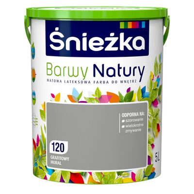 Farba lateksowa Barwy Natury grafitowy mural 120 5 l Śnieżka