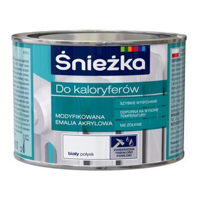 Farba emaliowa do kaloryferów biała 400 ml Śnieżka