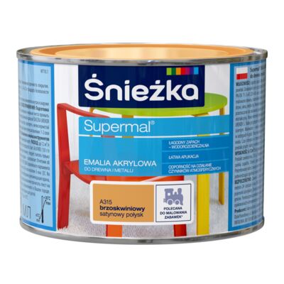 Farba emaliowa Supermal akrylowy A315 brzoskwiniowy SAT 0,4 l Śnieżka