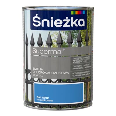 Emalia chlorokauczukowa Supermal niebieska jasna 900 ml Śnieżka