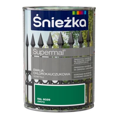 Emalia chlorokauczukowa Supermal zielona 900 ml Śnieżka