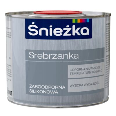 Farba żaroodporna Srebrzanka srebrny 500 ml Śnieżka