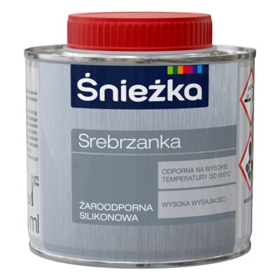 Farba żaroodporna Srebrzanka srebrny 200 ml Śnieżka