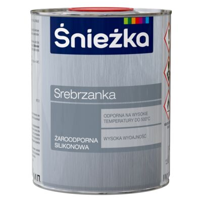Farba żaroodporna Srebrzanka srebrny 800 ml Śnieżka