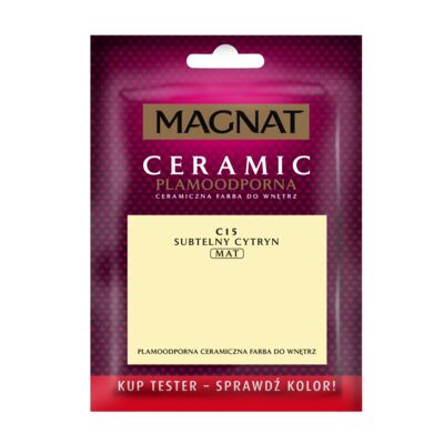 Farba ceramiczna MAGNAT Ceramic TESTER subtelny cytryn C15 30 ml