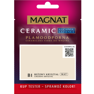 Farba ceramiczna MAGNAT KitchenBathroom TESTER chłodny kryształ B1 30 ml