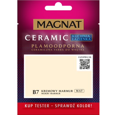Farba ceramiczna MAGNAT KitchenBathroom TESTER mokry marmur B7 30 ml