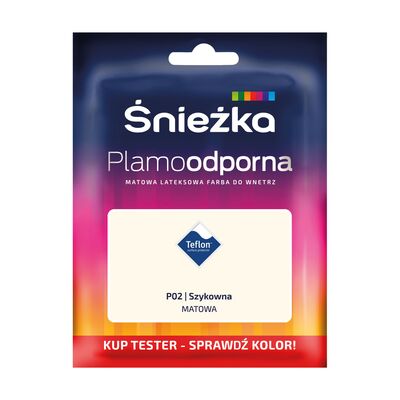 Farba lateksowa Plamoodporna  TESTER szykowna P02 30 ml Śnieżka