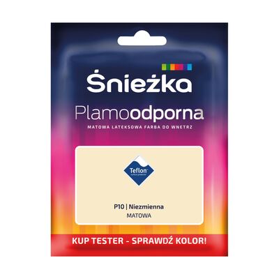 Farba lateksowa Plamoodporna  TESTER niezmienna P10 30 ml Śnieżka