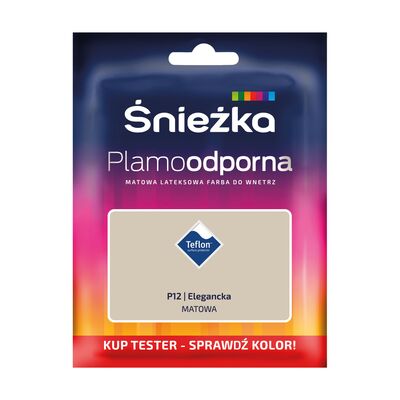 Farba lateksowa Plamoodporna  TESTER elegancka P12 30 ml Śnieżka