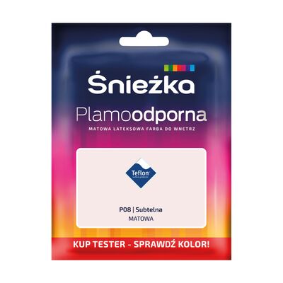 Farba lateksowa Plamoodporna  TESTER subtelna P08 30 ml Śnieżka