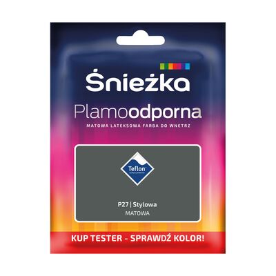 Farba lateksowa Plamoodporna  TESTER stylowa P27 30 ml Śnieżka