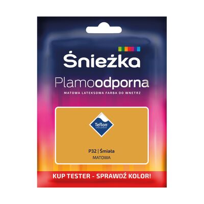 Farba lateksowa Plamoodporna  TESTER śmiała P32 30 ml Śnieżka