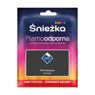 Farba lateksowa Plamoodporna  TESTER dostojna P40 30 ml Śnieżka