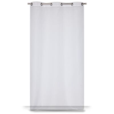 Firana na przelotkach biała 140 x 240 cm jednokolorowa