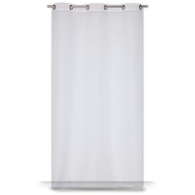 Firana na przelotkach biała 140 x 240 cm jednokolorowa