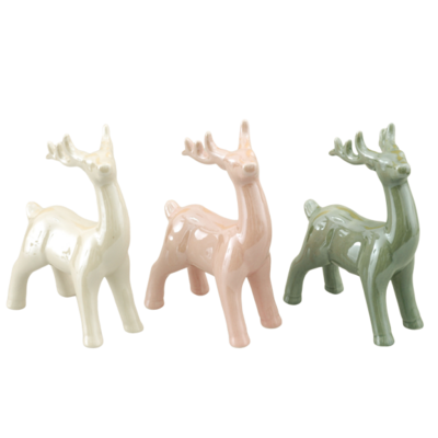 Figurka ceramiczna Jeleń 14 x 7,2 x 19,2 cm mix