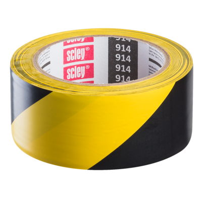 Taśma ostrzegawcza 914, 48 mm x 33 m żółto-czarna SCLEY