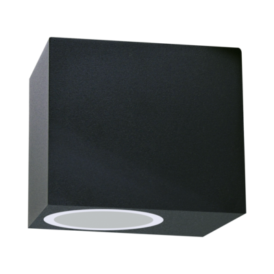 Kinkiet aluminiowy POLUX Boston SG37SQWB 1 x GU10 czarny