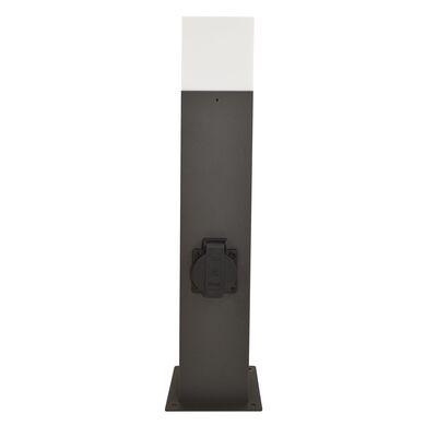Lampa POLUX New York 1 x E27 44cm grafitowa +gniazdo