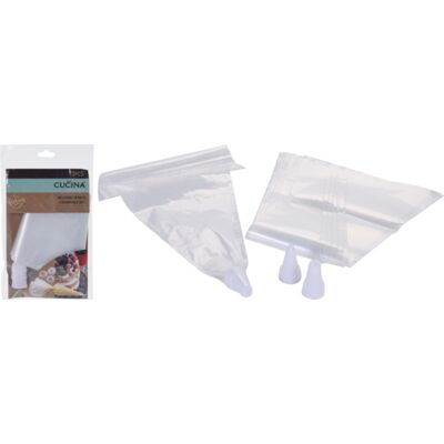 Rękaw cukierniczy z wymiennymi końcówkami 13 x 23 cm