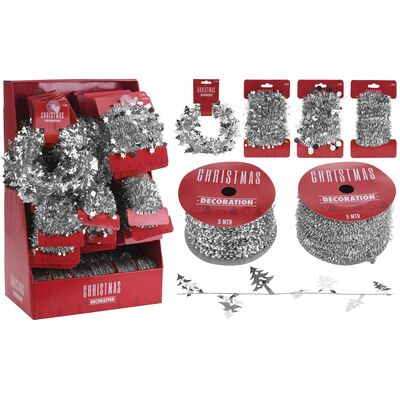 Girlanda srebrna 5 m mix