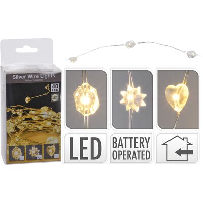 Łańcuch świetlny Micro LED 40 ciepły biały