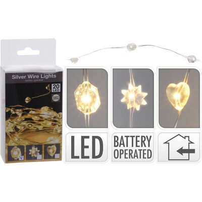 Łańcuch świetlny Micro LED 20 ciepły biały