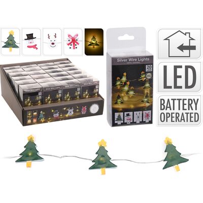 Lampki choinkowe Micro LED 20 ciepły biały kształty