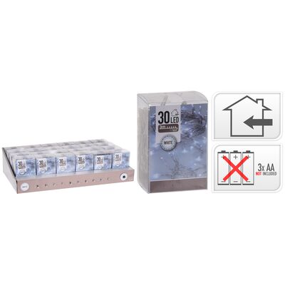 Lampki choinkowe LED 30 zimny biały