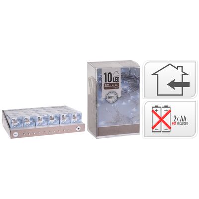 Lampki choinkowe LED 10 zimny biały