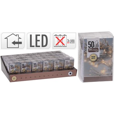 Lampki choinkowe LED 50 ciepły biały