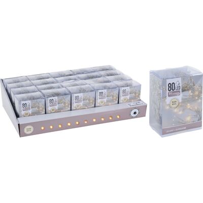 Lampki choinkowe LED 80 ciepły biały
