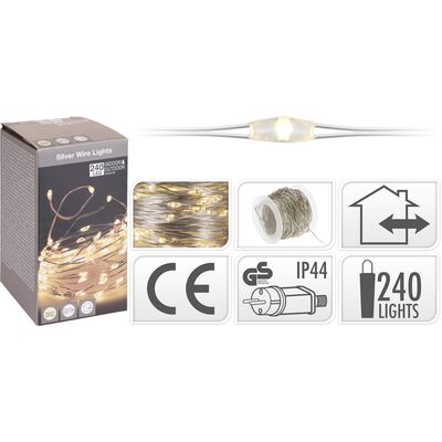 Lampki Micro LED 240 ciepły biały 24 m