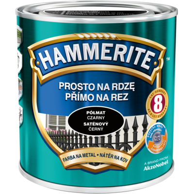 Farba Prosto Na Rdzę Czarny Półmat 0,25 l Hammerite