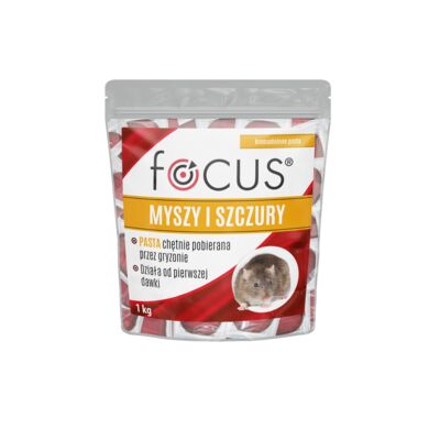 Pasta focus zwalcza myszy i szczury 1 kg FOCUS
