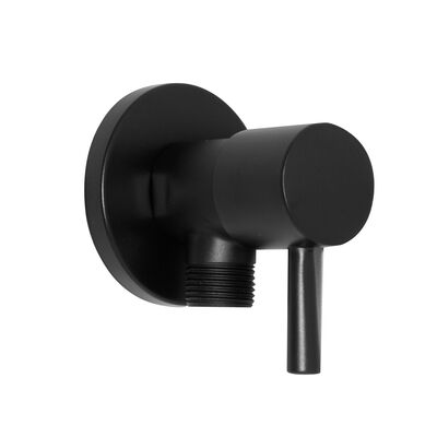Zawór kątowy ZOCZ okrągły 1/2" x 1/2" czarny Loge