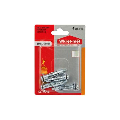 Kołek stalowy typu "molly" M5 x 45 Wkręt-met