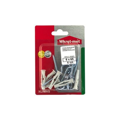Kołek uniwersalny z hakiem półpełnym 6,0 x 35 Wkręt-met