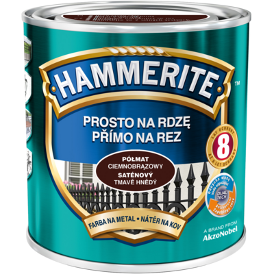 Farba Prosto Na Rdzę Ciemnobrązowy Półmat 0,25 l Hammerite