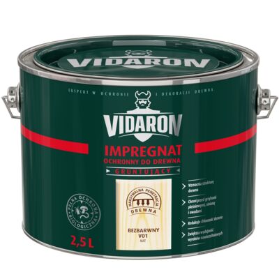 Impregnat Ochronny do drewna Gruntujący bezbarwny 2,5 l VIDARON