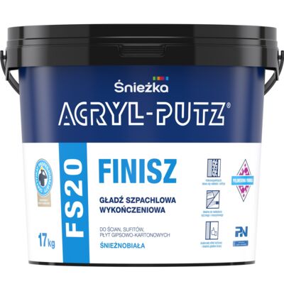 Zdjęcie gładź szpachlowa wykończeniowa fs20 finisz 17 kg acryl putz